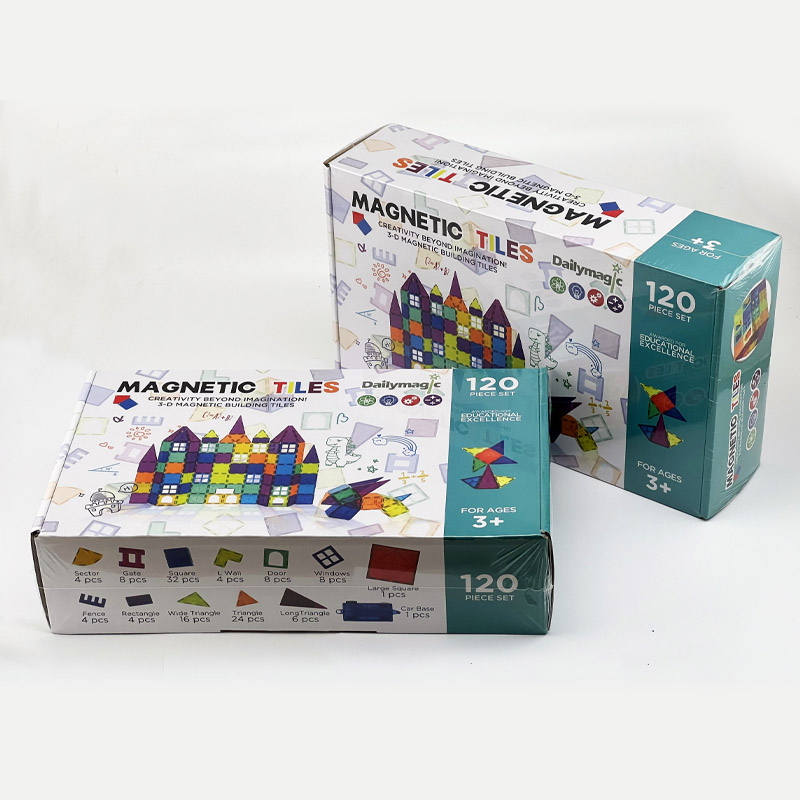 Luxury Popular 120pcs Magnetic Tile Toy set